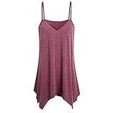 JURTEE Tank Tops for Women, Summer Handkerchief Hem