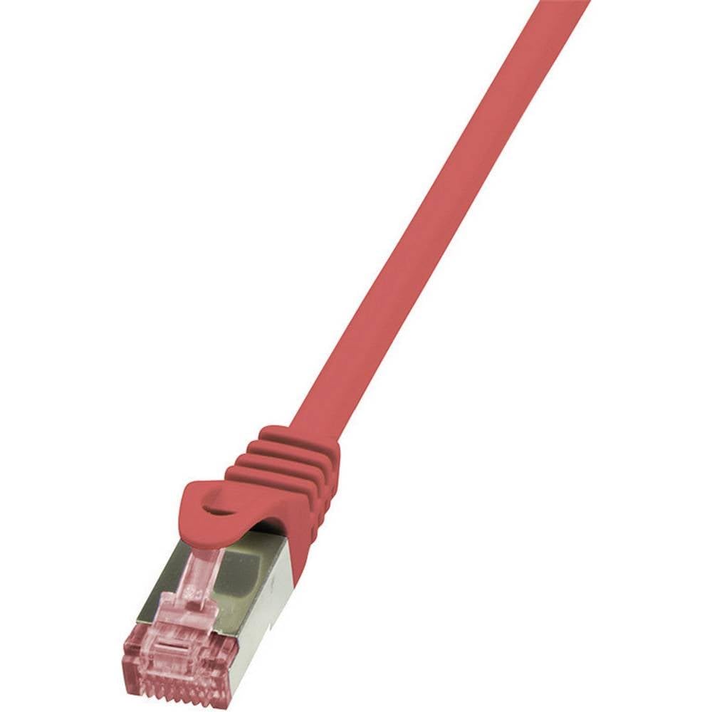 LogiLink CQ2034S CAT6 S/FTP PIMF PrimeLine Patch Cable, 1 Meter Length, Red, Red, 1 Meter Length
