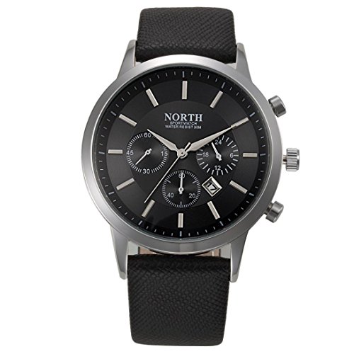 Men s Watch,FUNIC Sports Luxury Mens Genuine Leath…