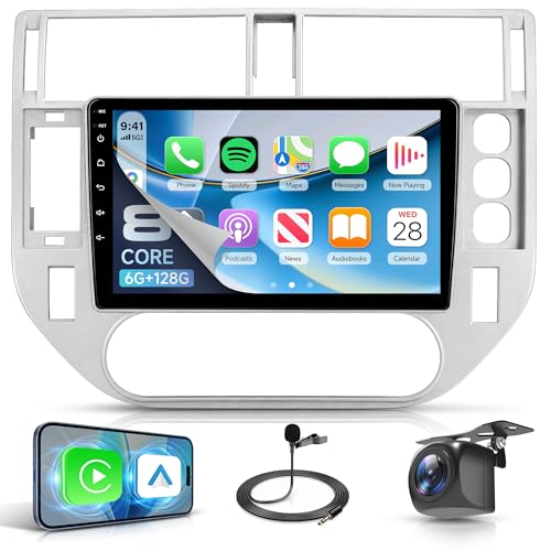 6G+128G 8 Core Android Autoradio per Ford Kuga/Escape 2008-2012, 9 Pollici Schermo Carplay Android Auto Senza Fili Bluetooth FM/RDS/EQ/DSP WiFi GPS Panoramica a 360° Comandi al Volante Retrocamera