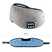 Sleep Headphones Bluetooth Sleep Mask, ONSON 5.0 Wireless Bluetooth Sleeping Eye Mask Headphones, Adjustable Soft Music Travel Eye Shades with Built-in Speakers Microphone Handsfree Washable - Gray