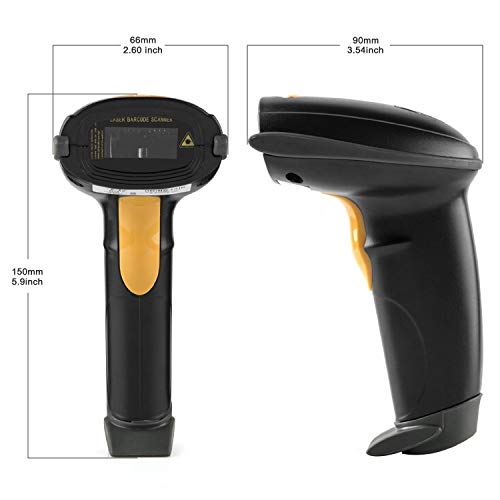 Esup Wired Handheld Automatic Laser USB Barcode Scanner Reader with USB Cable