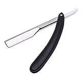 Fashion Silver Tone Stainless Steel/Plastic Throat Cut Shaving Straight Razor