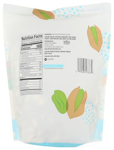 365 BY WHOLE FOODS MARKET, ROASTED & SALTED PISTACHIOS, 24 OUNCE