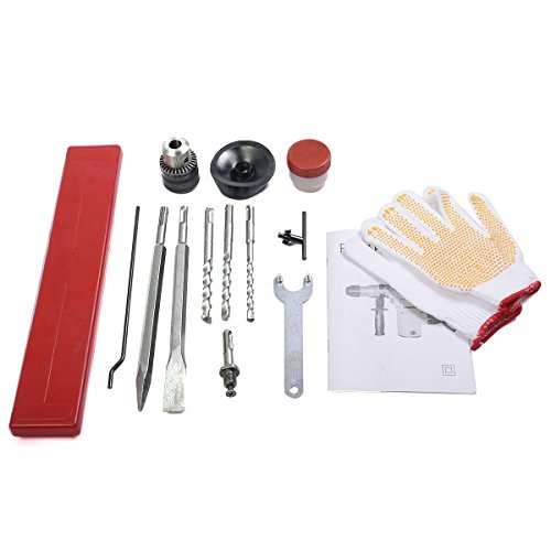 850W Electric Rotary Hammer Drill SDS Chisel Bits Demolition Kit w/ Case New
