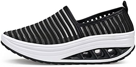 Zicoope Women's Athletic Casual Slip-On Toning Sneaker Walking Shoe Black(S) 7M