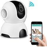Rukerway Wireless IP Camera, Baby Monitor Pan/Tilt Two-Way Audio 720P with Night Vision, Motion Detection Alert, Home Security Surveillance Camera Indoor App Camera 2.4GHz for Nanny,Pet, And Property