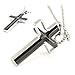 Dahlia 360 Degrees Spinning Cross Stainless Steel Black Pendant Necklace 20