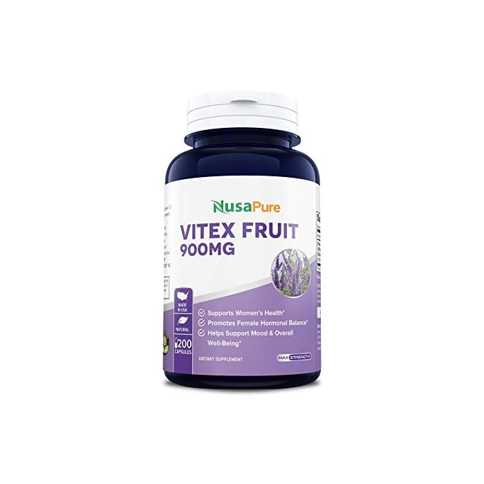 Vitex Chasteberry Fruit 20:1 Extract 9,000 mg -200 Veggie Caps 200 Days Supply (Non-GMO & Gluten Free)