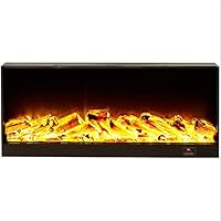 Wall Mounted Electric Fireplace Heater Flame Heat Led Lighting