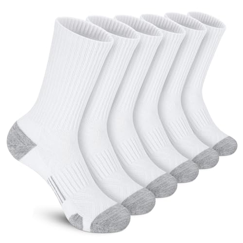 Felicigeely Athletic Crew Socks Cushion Running Socks Performance Breathable Sports Socks for Men