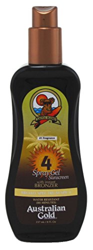 Australian Gold Spf#04 Spray Gel With Instant Bronzer 8 Ounce (235ml) (2 Pack)