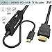 USB C to HDMI Cable,Charging Power PD,4K 60Hz, Dex Station Cord for Samsung Galaxy S10/S9/S8 Plus,Note 10/9/8,MacBook Pro 2018,Surface Pro 7,Nintendo Switch Dock Adapter,Type c TV HDMI,Charge,USB,TF