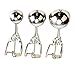 Vktech Stainless Steel Ice Cream Scoop Spoon, 3 pcs(Large, Medium, Small)