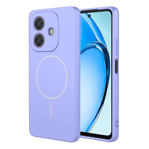 UPLAI Magnético Funda para OPPO A40 4G / OPPO A40M, Ultra Delgado Sedoso Silicona Líquida Antigolpes Carcasa con Protección Cámara, Premium Suave TPU Estuche Caso. Púrpura
