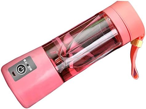 380ml Portable Travel Fruit Blender USB Rechargeable Smart 6 Blades Smart Juicer Cup (Pink)