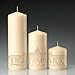 Light In The Dark Ivory Pillar Candle Variety Set - 3 Unscented Pillar Candles - Set Includes 3