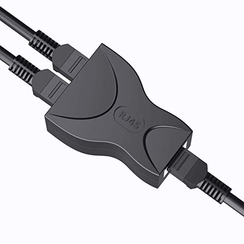 RJ45 Splitter Connector Adapter, Wenter Female 1 to 2 8P8C Ethernet Plug LAN Network Socket Adapter for Cat5, Cat5e, Cat6, Cat7 - Thumbnail 2