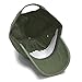 The Vintage Year Plain Washed Dyed Cotton Twill Low Profile Adjustable Baseball Cap (Olive Green)