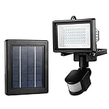 LE Outdoor Solar Lights, Motion Sensor Light, Waterproof, High Output 60 LED, Solar Security Light, Wall Light, Solar Rechargeable Floodlight, Solar PIR Light