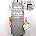 CRJHNS Aprons for Women, Men Kitchen Apron with 2 Pockets Bib Apron for Cooking (Grey)