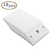 Cable Matters UL Listed 10-Pack 1 Port Keystone Wall Plate (Cat6, Cat5e Ethernet Wall Plate) in White
