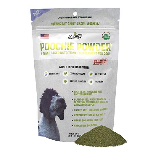Organic Dog Supplement & Multivitamin | Poochie Powder - Human Grade Superfoods, Essential Vitamins & Minerals, Disease Fighting Antioxidants for Daily Health, Digestive, Coat & Immune Support (4oz)