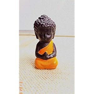 KARARI Fengshui Little Cute Baby Monk Buddha showpiece for Home Decor| car Dashboard Buddha | Table Decorations Items…