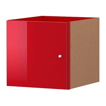 4 Stuck Ikea Kallax Einsatz Mit Tur Hochglanz Weiss Fur Expedit Kallax Regal Ebay