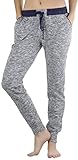 ToBeInStyle Women's Heathered French Terry Jogger Pants