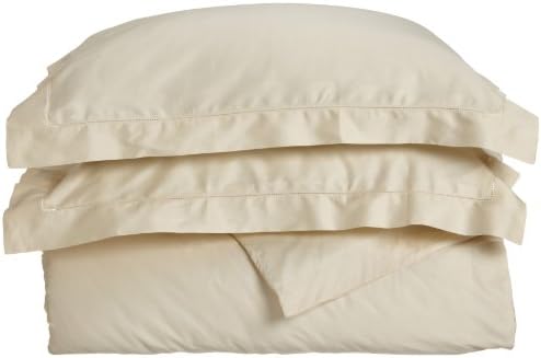 Milange 300 Thread Count Egyptian Cotton King Duvet Cover Set, Ecru