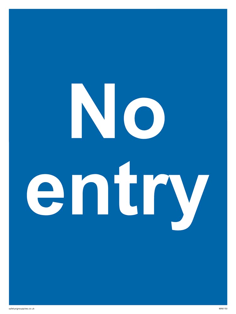 Pack of five - NO ENTRY Sign - 150x200mm - A5P
