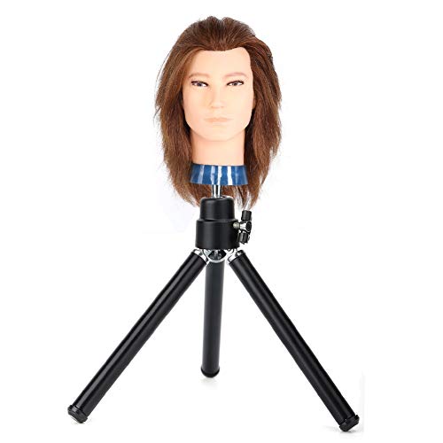 Antilog Mannequin Head Tripod, Portable Adjustable Wig Head Tripod Stand Holder Salon Model Hairdressing Training Head Holder for Hairdressing Makeup Beauty