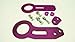 Godspeed Universal JDM Purple Front Tow Hook + Rear Tow Hook Towing Kit Purple Color Honda Toyota Nissan Mazda Acura Subaru Mitsubishi