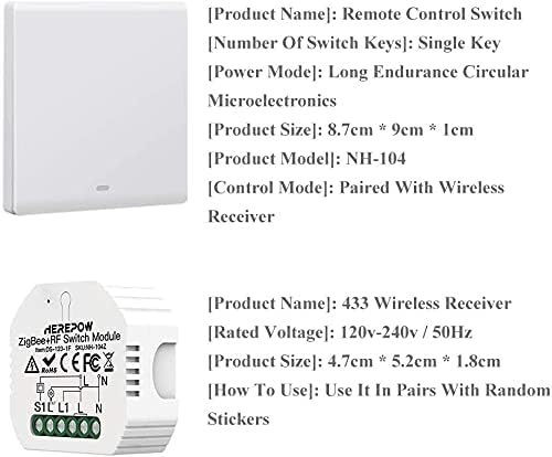 Interruptor wifi WiFi Smart Light Switch DIY Module Smart Life Tuya Aplicacin y Wireles Control de ZigBee Control S Control remoto compatible con Alexa Echo y Google Home 12 Way Control de Zi