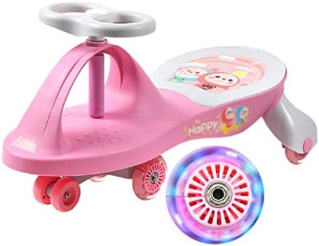 歩行器 子供のねじれ車 ヨーヨー ユニバーサルホイールベビーカー 1 3 6歳の少女スイングカー 子供のギフト 環境保護ppの材質スライディング赤ちゃんのおもちゃ Size 格安 Color Pink 35cm 69