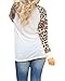 Women Shirts for T Shirts Long Sleeve Leopard Print Top From Koobea-back 100% Guanranttee, White, XL