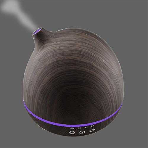 Lineyun Woodgrain Essential Oil Diffuser Aroma Diffuser Ultrasonic Aromatherapy Humidifier Mist Maker Aromatherapy Air Purifier (Wood Black)