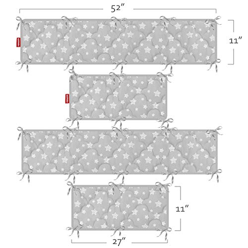 Baby Crib Pads for Standard Cribs Safe and Washable Thick Padded Crib Liners for Boys or Girls