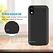 Battery Case for iPhone XR,FNSON 4200mAh Portable Charger Case Ultra-Thin Rechargeable Extended Battery Pack Protective Backup Charging Case Cover for iPhone XR (6.1 inch) Power Bank - Black