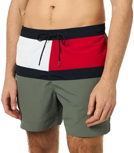Bañador Hombre Medium Drawstring Pernera Media, Multicolor (Stonewash Green), S