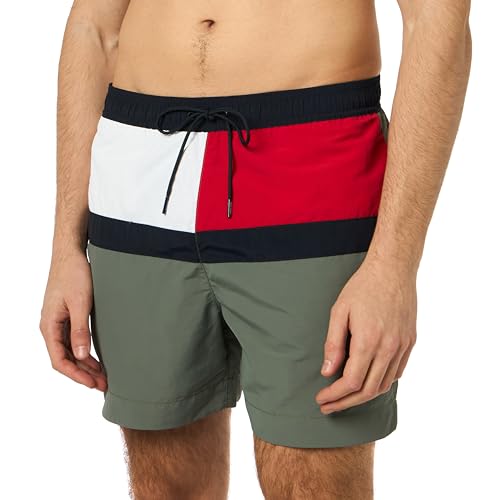 Bañador Hombre Medium Drawstring Pernera Media, Multicolor (Stonewash Green), S