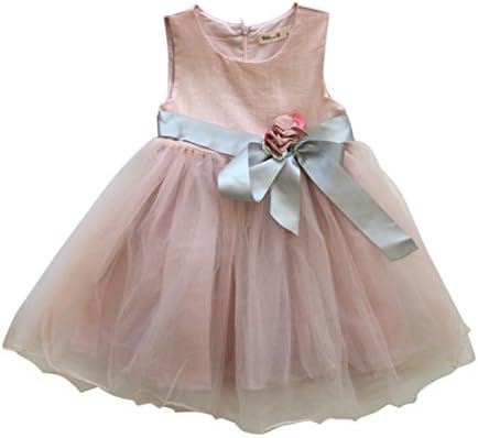 Nonna Bambini Isabella Little Girl's Party Dress Pink (6)