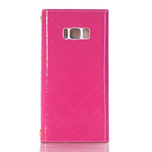 image for TechCode Galaxy S8 Case Wallet, Women Stylish Candy Colour PU Leather 
