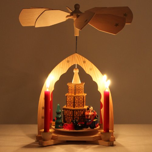 BRUBAKER Christmas Pyramid 12 Inches 'Joyful Christmas at Home