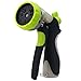 AMIR Garden Hose Nozzle, High Pressure Water Sprayer with 8 Pattern Adjustable, Heavy Duty Metal Construction, Flow Control - for Watering, Washing Cars, Showering Pets and etc.