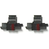 Compumatic Calculator Ink Roller IR40T CP13 EA772R, Black/Red, 2-Pack | Fits Canon P23-DH-V/P23-DHV-3/P27-DH, Casio HR-170RC/HR-200RC/HR-300RC, Sharp EL-1750V/EL-1801V, Catiga CP30A/CP90A, and more