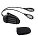 Book light， Clip On Book Reading Lamp - 4LED 4 Levels of Brightness-No Flicker，Rechargeable and，Flexible Dual Head，Daylight White，Travel Light，Clip，Light Reading at Night，Best Gift (black)
