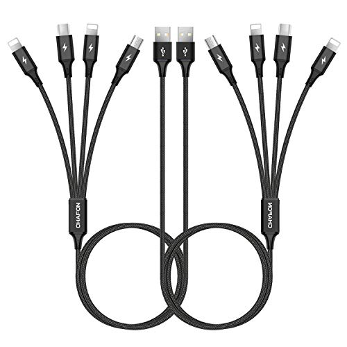 CHAOFN Compatible for Multi USB Charge Cable 2 Pack, 4 in 1 Charging Cord with Type C,Micro USB Connectors-Nylon Braided(4.1ft/1.25m) [Only Charging] - Thumbnail 7