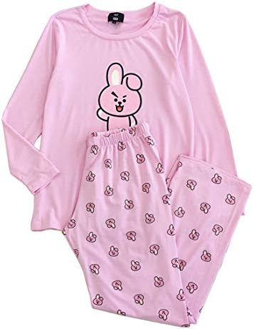 BTS Bangtan Boys JUNG JOOK Jimin V Same Harajuku Style BT21 Pajamas Sleepwear Nightgown